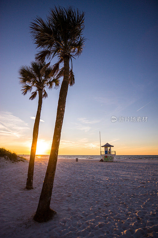 佛罗里达清水滩的日落