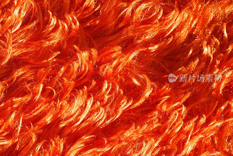 复古纹理-火橙色粗绒地毯