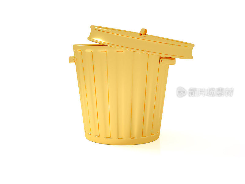 金色的垃圾桶