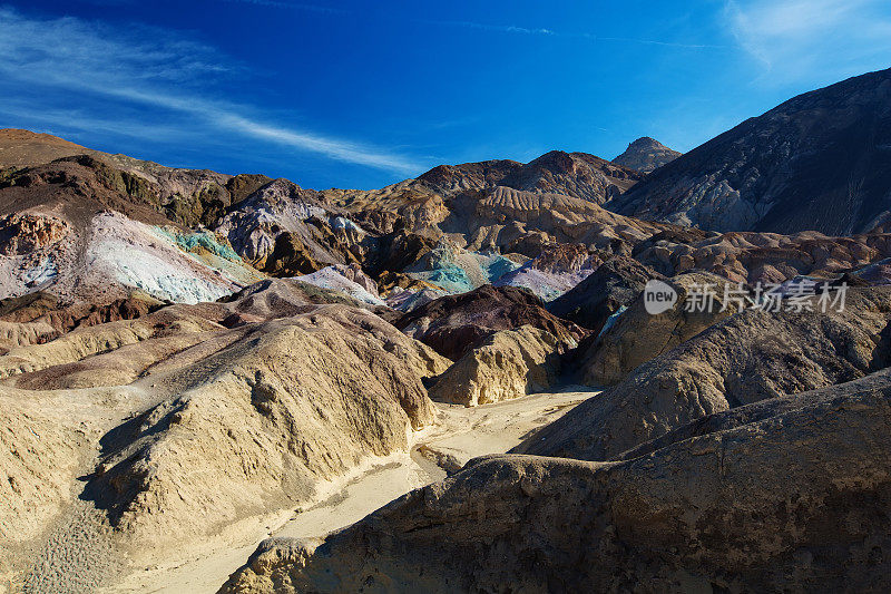 艺术家的调色板在死亡谷国家公园，美国加州的地标