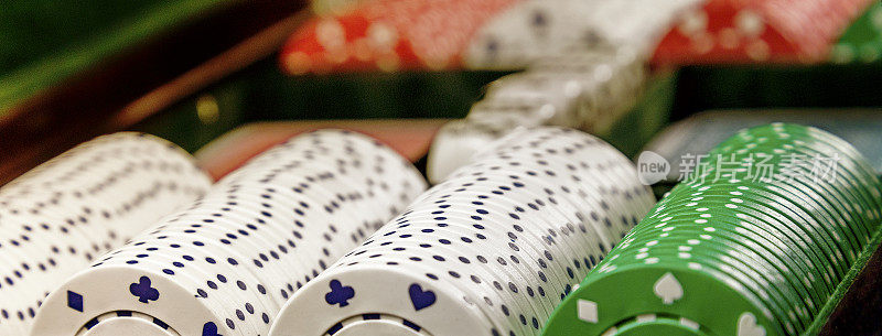 赌场扑克筹码。