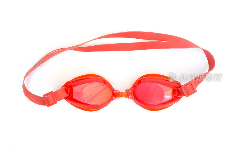 红色护目镜用于游泳池