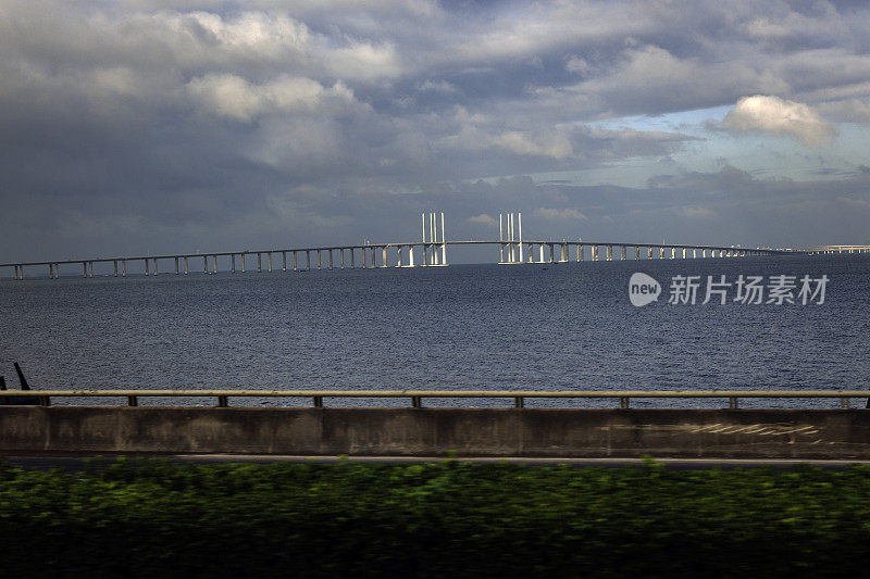 青岛胶州湾大桥和山东省，中国，南亚