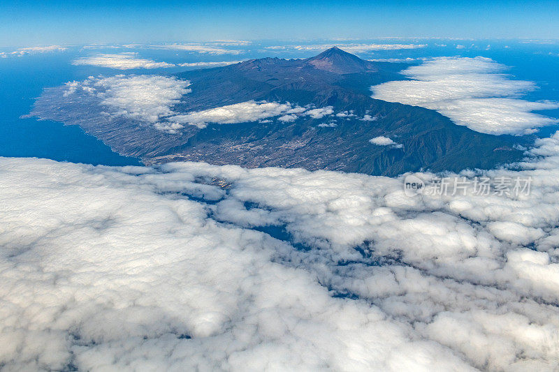 特内里费岛和泰德火山鸟瞰图，西班牙