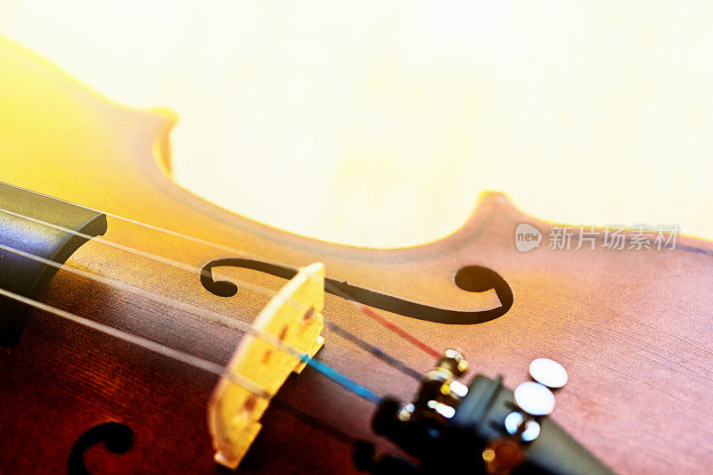 阳光桥的细节，美丽的老小提琴