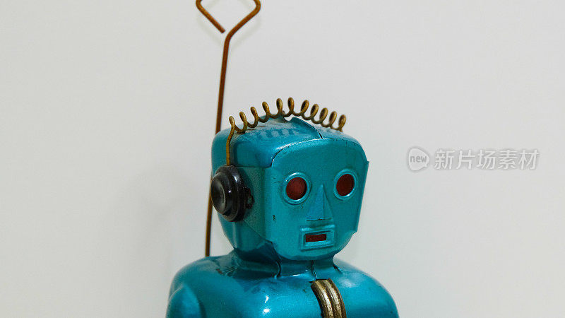 古董锡玩具野村堀川增谷棘轮发条机器人日本太空时代