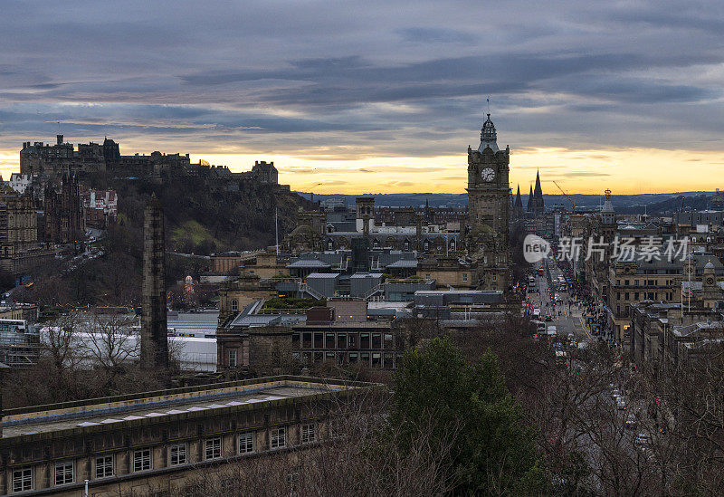 苏格兰首府爱丁堡的中世纪城市