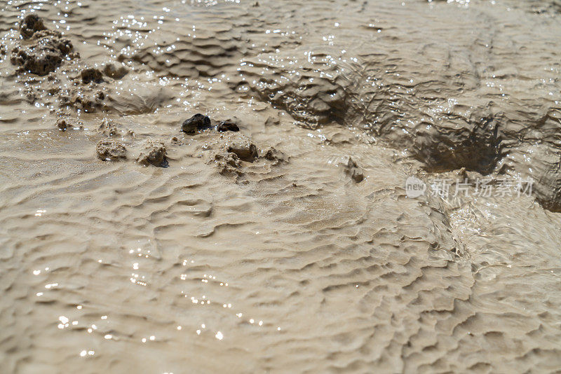 热泥浆池在Wai-O-Tapu公园，罗托鲁瓦，新西兰