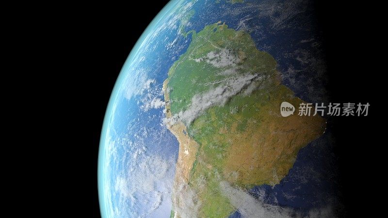 从太空看南美洲
