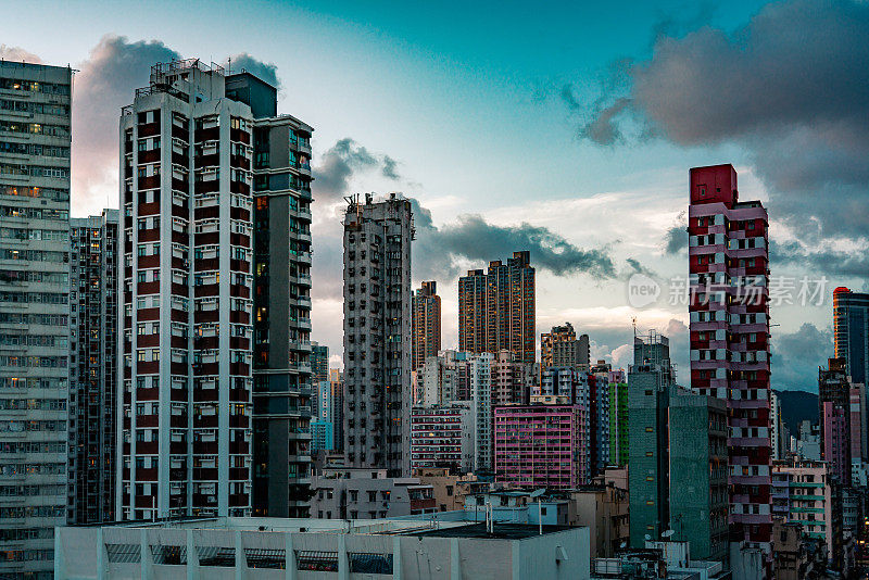 香港油麻地的住宅大厦