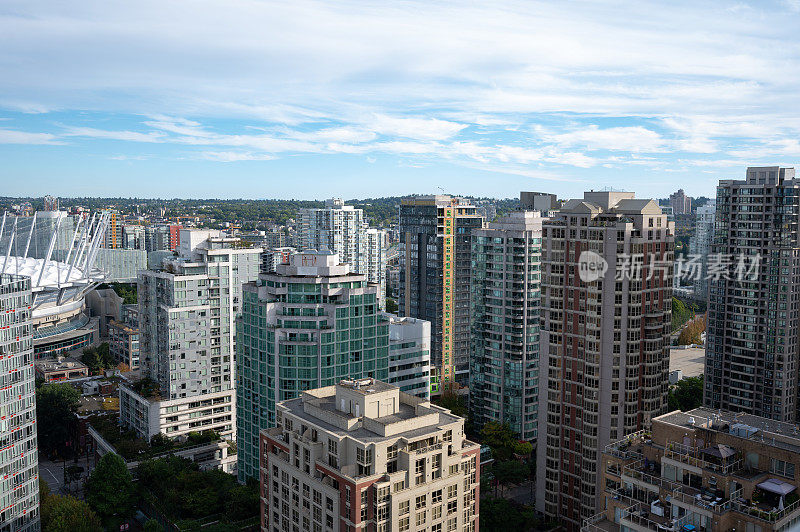 温哥华，BC，加拿大城市景观白天