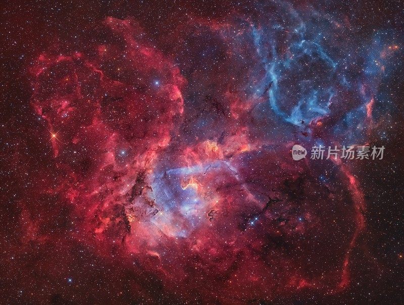 仙王座的发射星云Sh2-132或狮子星云