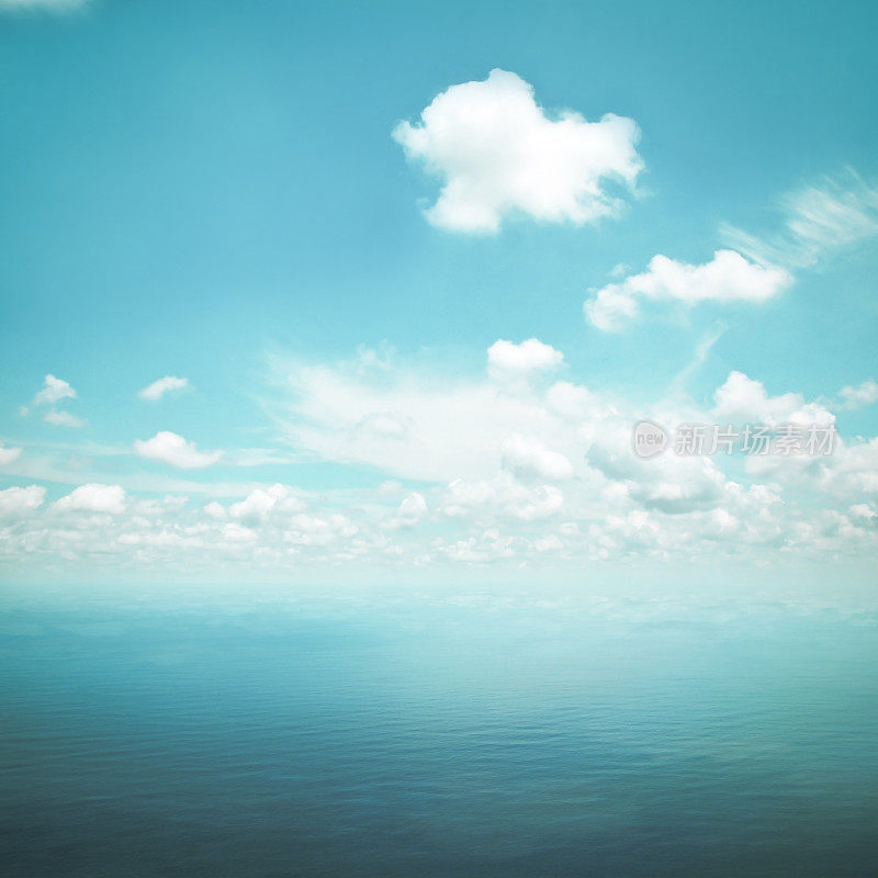 碧海蓝天作为自然背景