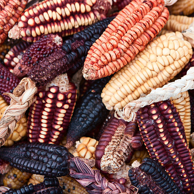 秘鲁Pisac市场出售的玉米