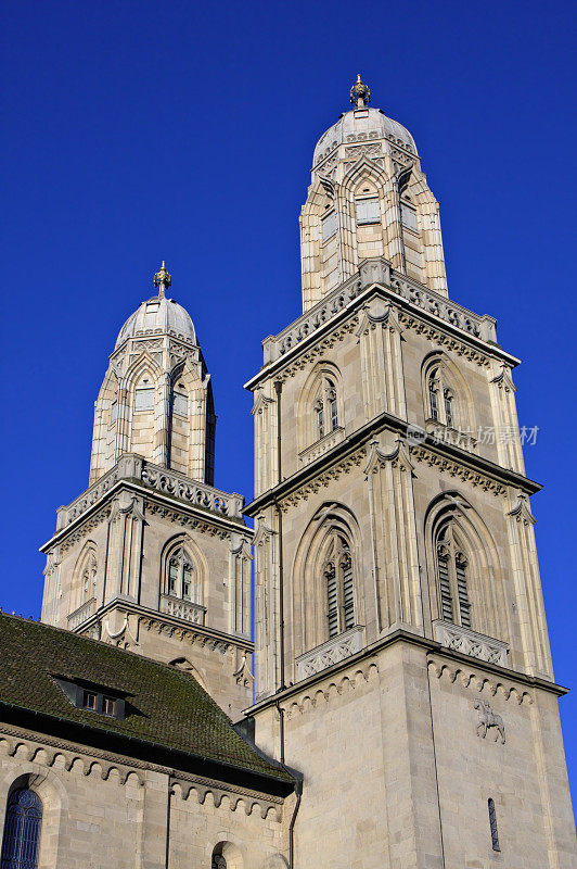 Grossmünster大教堂的尖顶