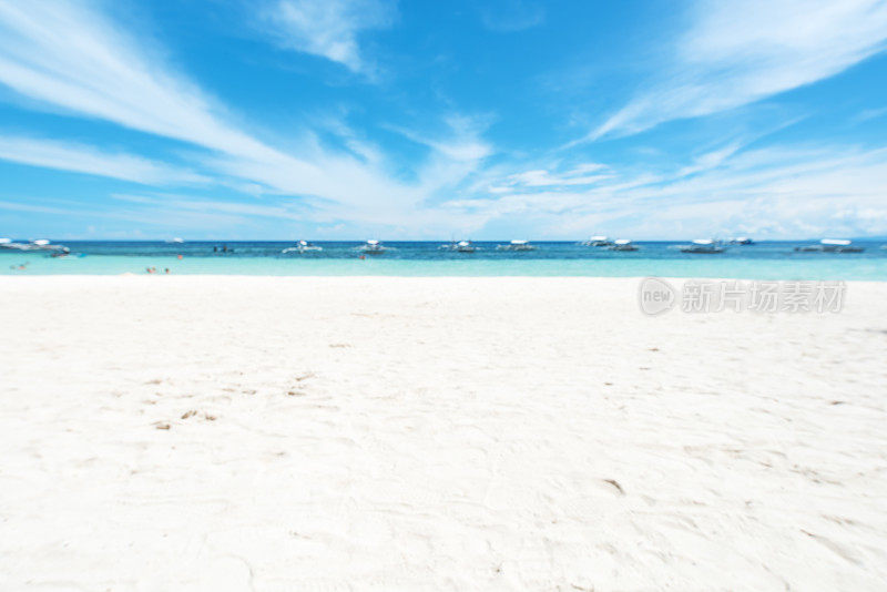 热带海滩模糊抽象的背景