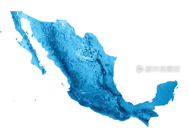墨西哥地形图孤立