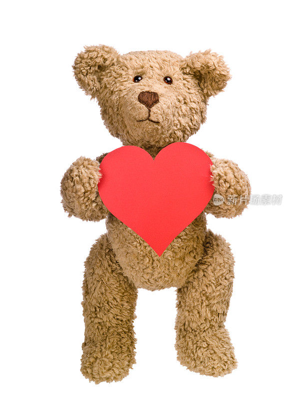 泰迪熊抱着一颗心