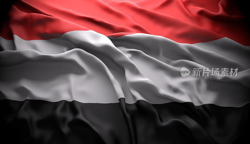 也门，Sanaá国家官方国旗