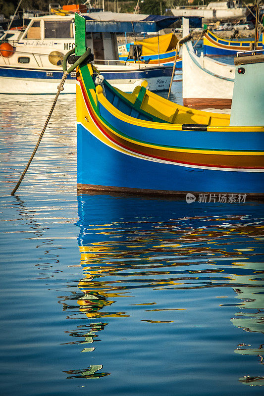 马尔萨斯洛克传统的马耳他渔船(Luzzi)