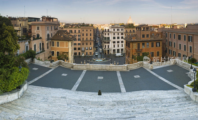 罗马西班牙广场和西班牙台阶