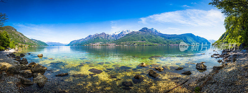 科莫湖景观美丽的全景，意大利