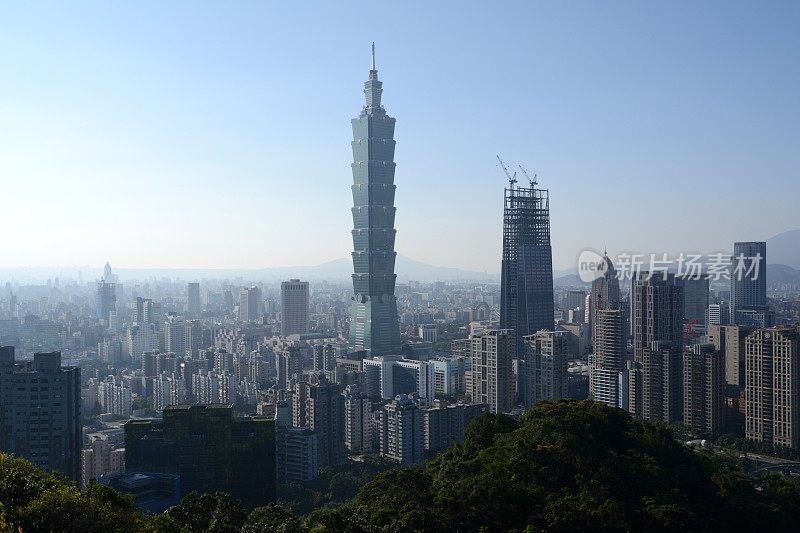 从象山俯瞰台北，台湾