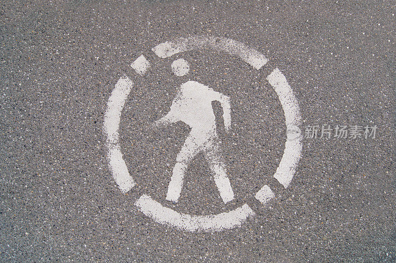 人行横道――人行道上的运动、健身标志