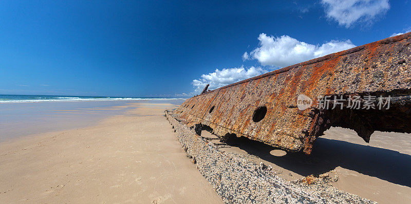 马赫诺海难的全景在弗雷泽岛，昆士兰，澳大利亚