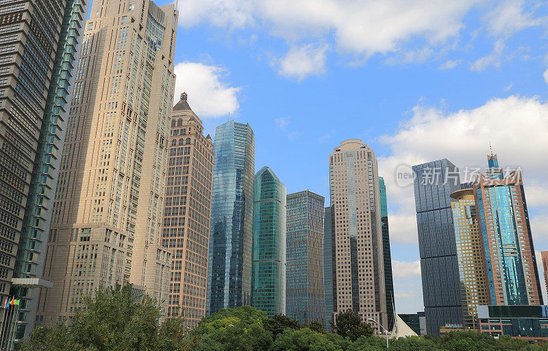 上海浦东金融区中国城市景观。