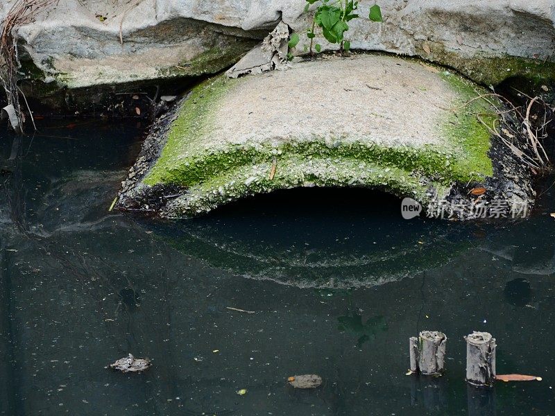 农村的旧污水或管道