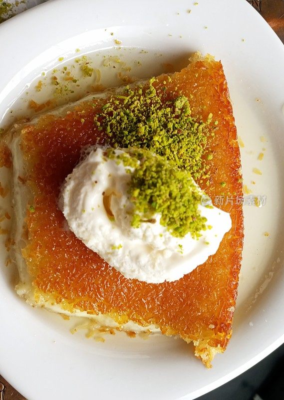 土耳其伊斯坦布尔的传统奶油土耳其甜点