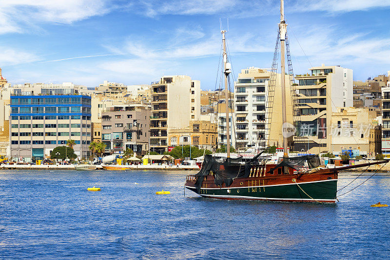 马耳他-地中海旅游目的地，Marsamxett港和Gzira