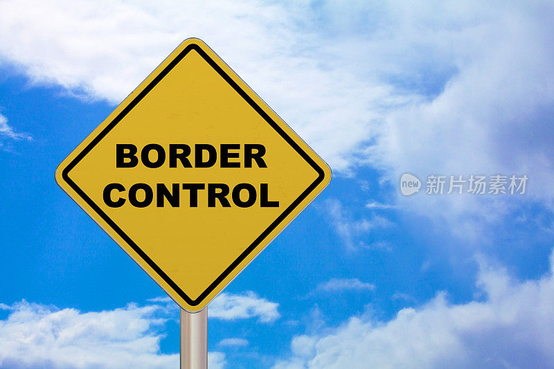 过境标志-边境管制