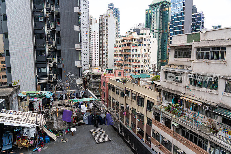 香港拥挤的房屋