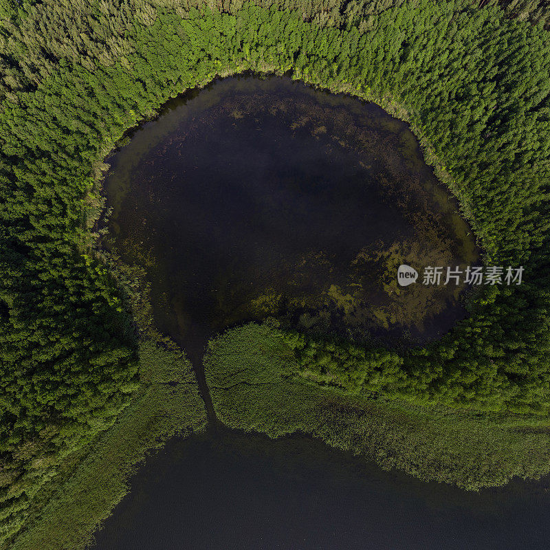 湖泊及岛屿景观(鸟瞰图)