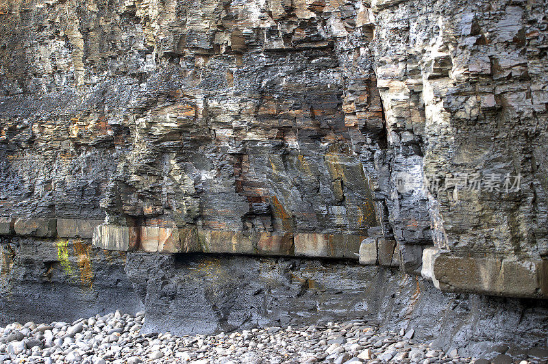 基默里奇湾悬崖页岩地层，侏罗纪海岸，多塞特，英国