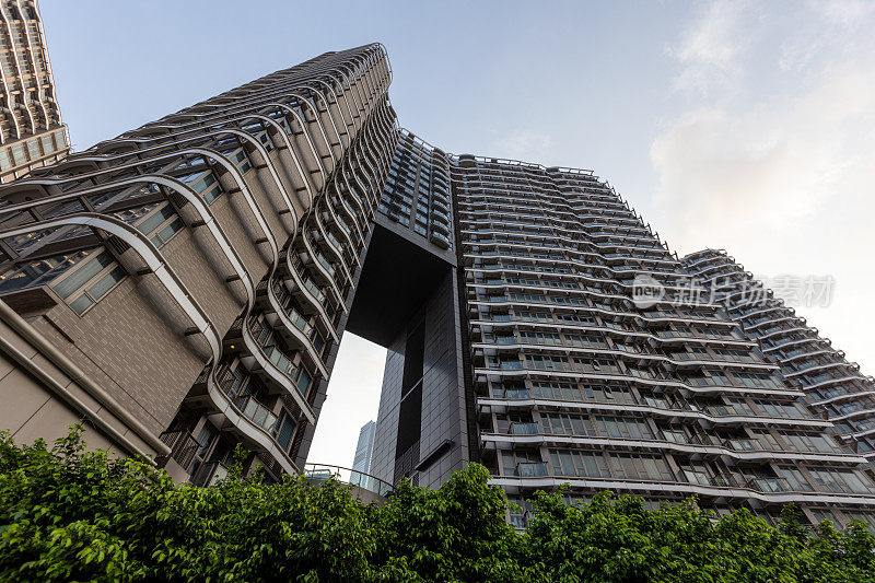 香港九龙的奥斯汀住宅大厦