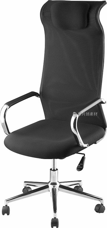 高档黑色电脑椅白色背景