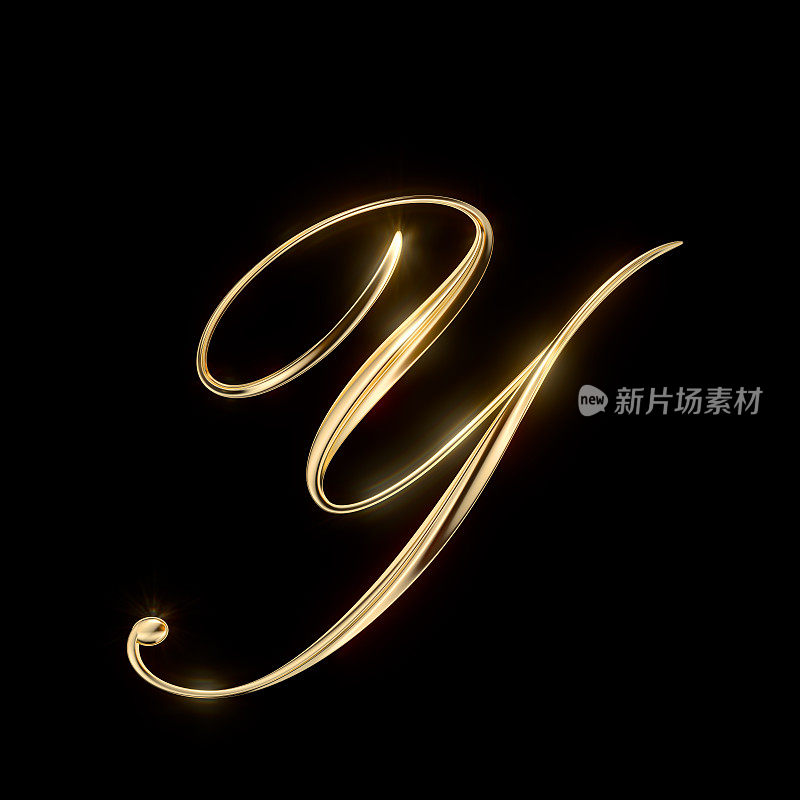 黄金大写字母Y