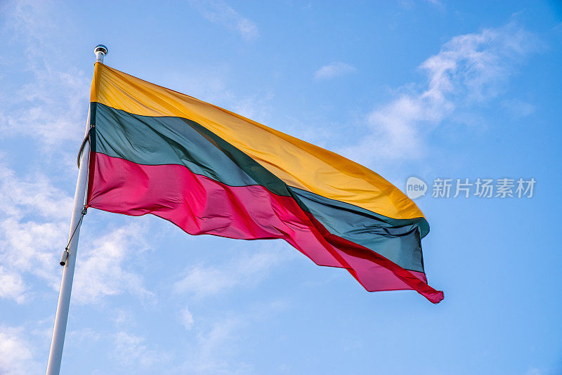 立陶宛国旗。立陶宛共和国。LT