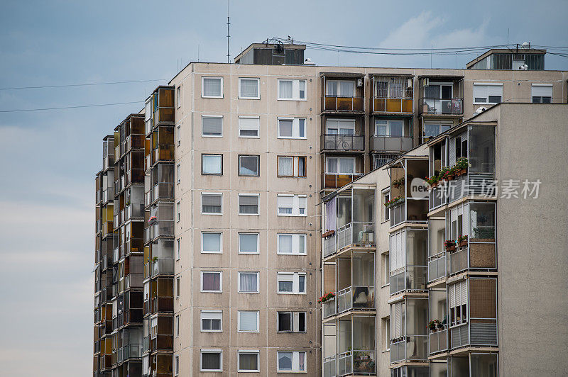 住宅区老欧洲公寓建筑