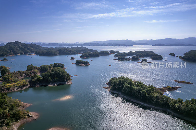 航拍杭州千岛湖景观