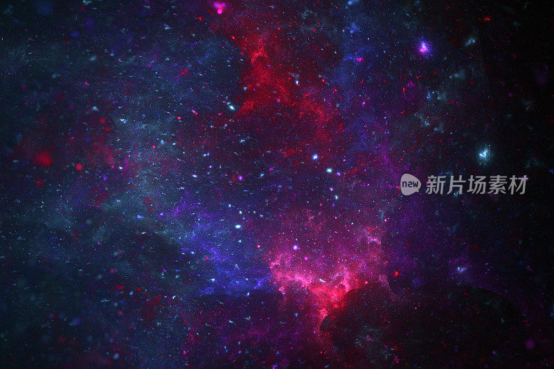 深星系上的数字生成星场