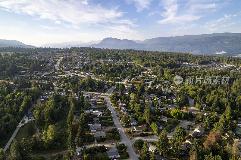 不列颠哥伦比亚省Sechelt鸟瞰图