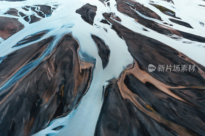 冰岛的冰川河