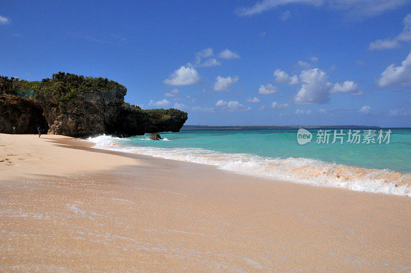 日本冲绳岛宫古岛的美丽海滩