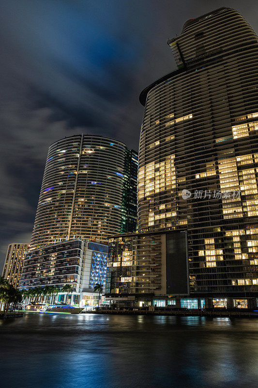 迈阿密市中心的夜景