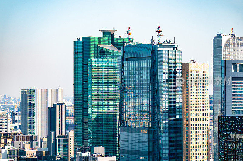 东京市区的航空照片