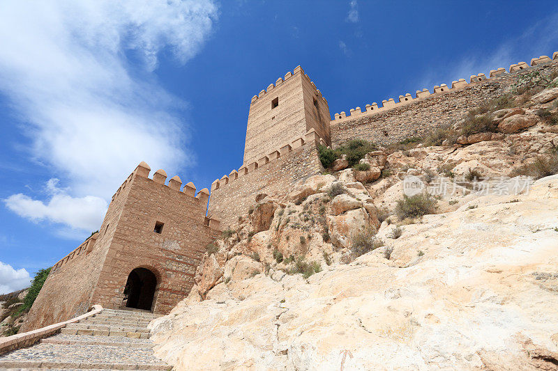 阿尔梅里亚城堡,安达卢西亚。